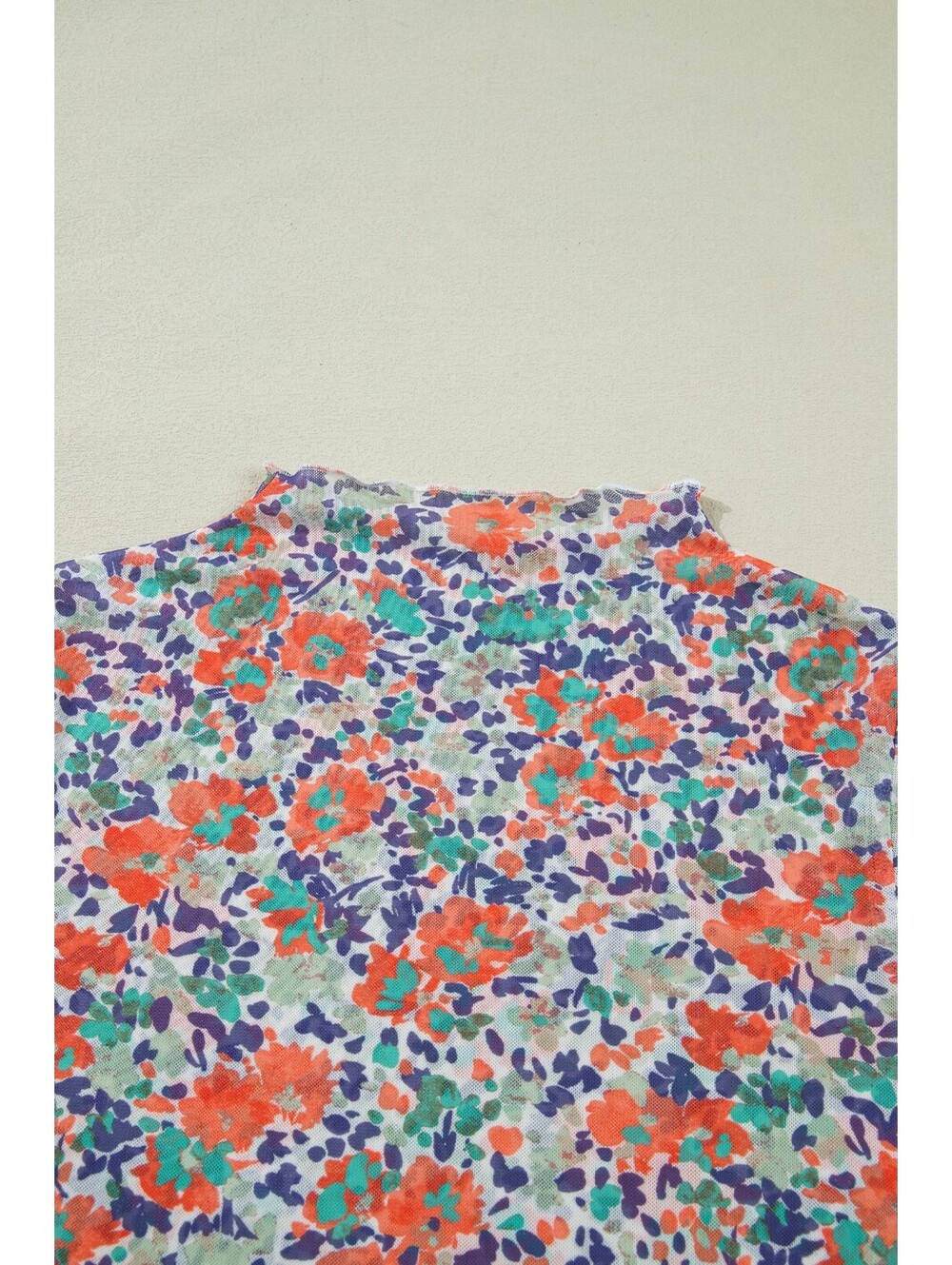 Long Sleeve Floral Print Mesh Top [COPY] - Picture 6 of 6
